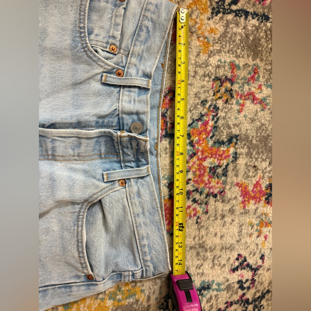 Levi's Sky Blue Straight Leg Jeans - Picture 7 of 10